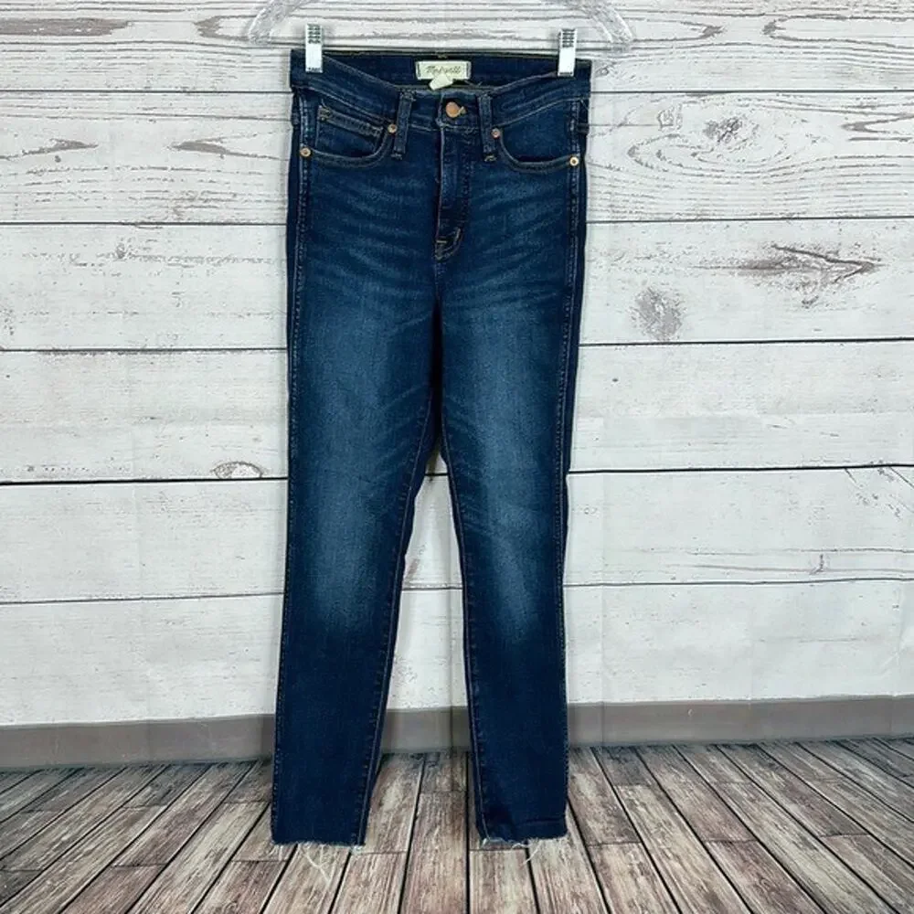 Madewell Jeans Womens 25 Blue 10 Inch High Rise Skinny‎ Stretch Casual Modern